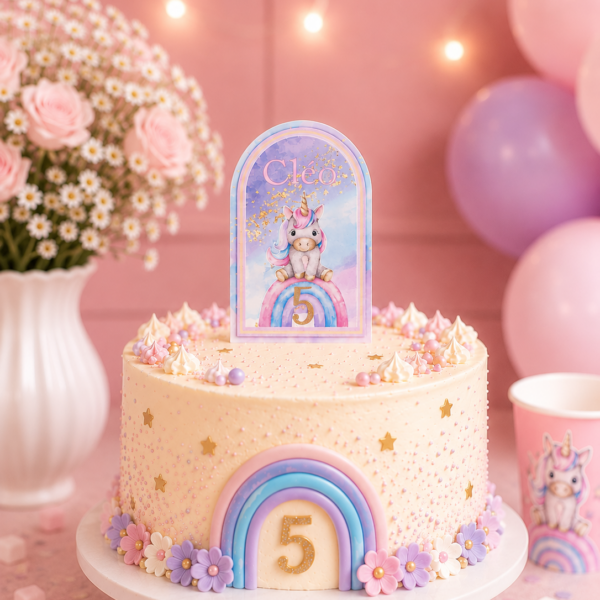 Cake Topper – Décoration de Gâteau Élégante & Raffinée