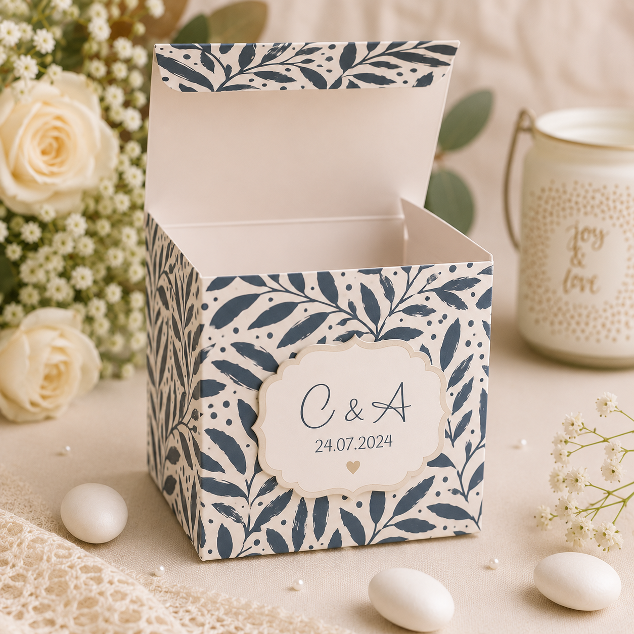 Boîte Cadeau Personnalisé 3D – Décoration de Table & Souvenir Invité – Image 2