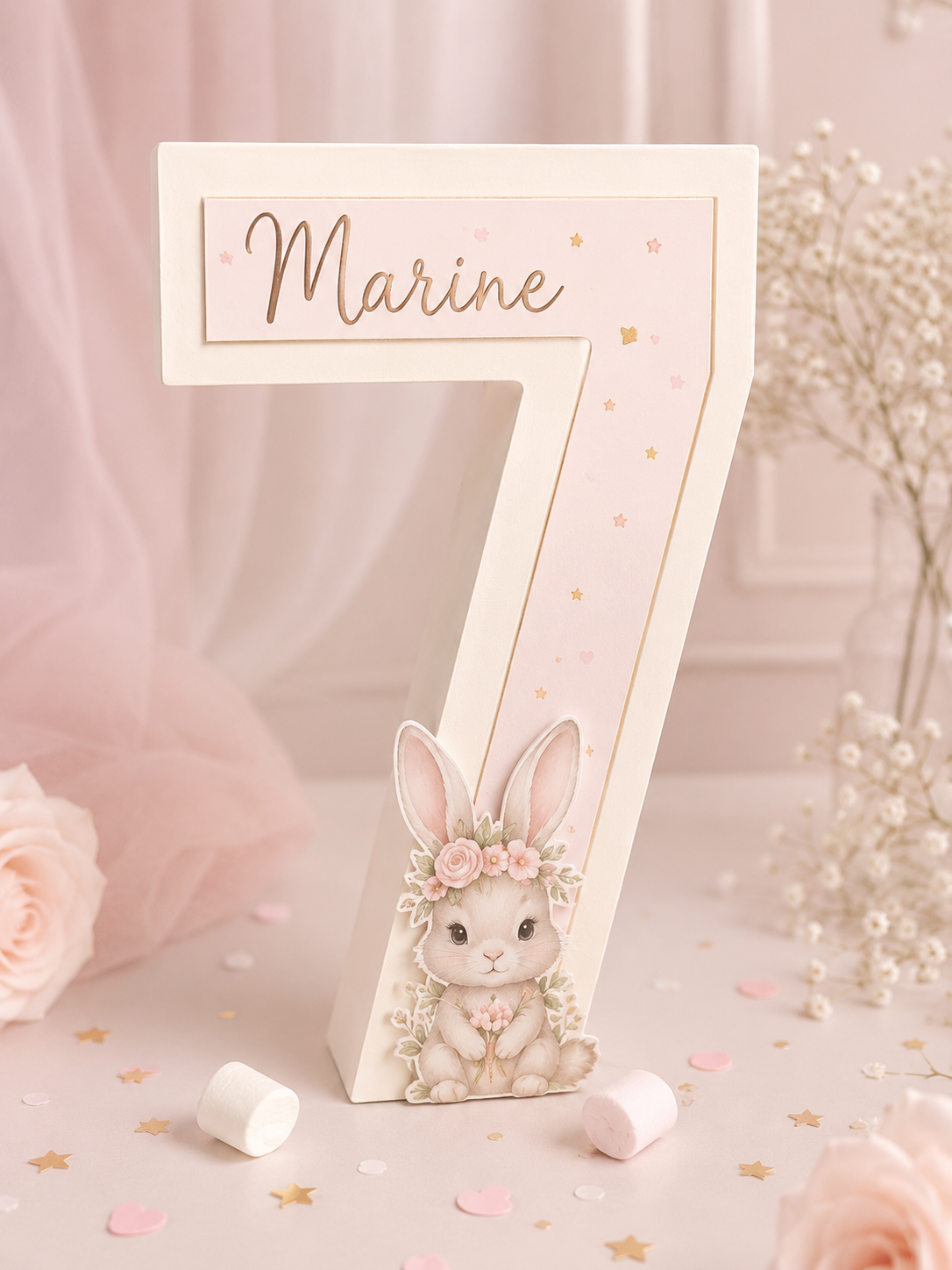 Chiffre Âge 3D Personnalisé – Décoration d’Anniversaire Enfant