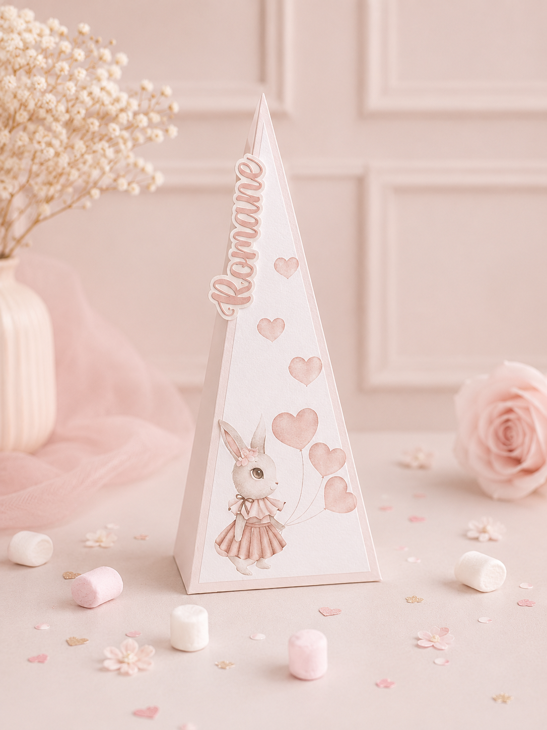 Pyramide Cadeau Personnalisée – Boîte Invitée Originale & Décoration de Table