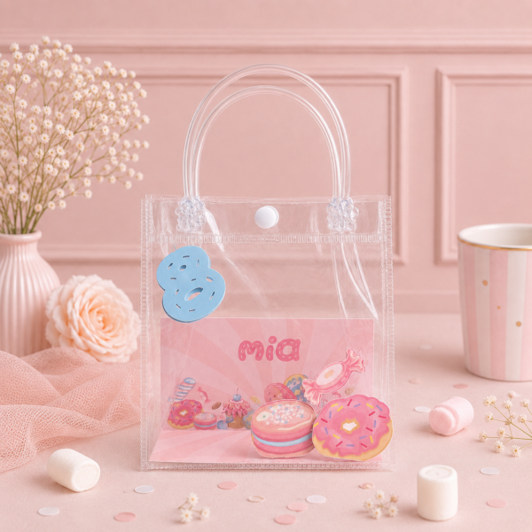 Sac Transparent Personnalisé – Cadeau d’Invités & Souvenir de Fête