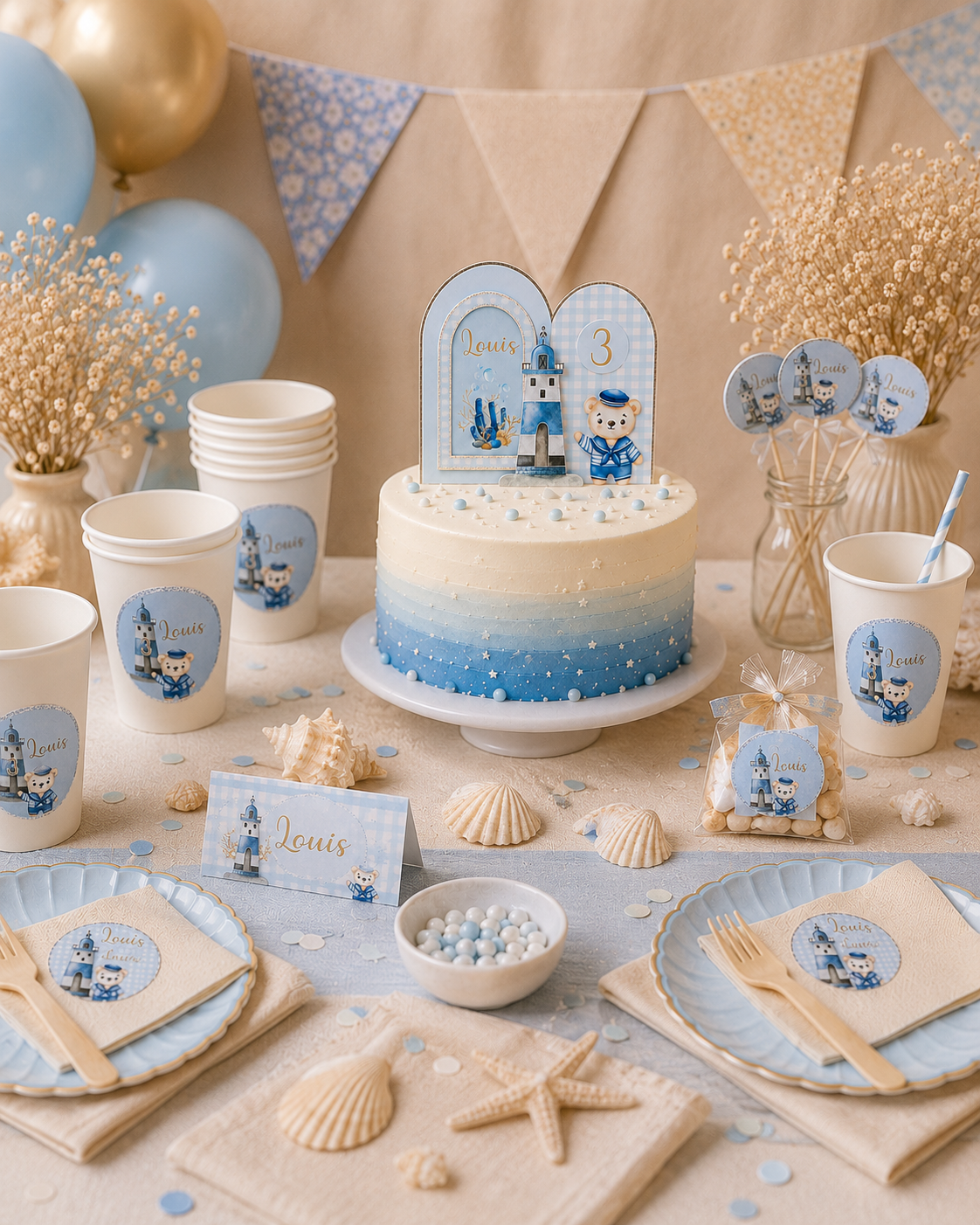 Verres en Carton Blanc Personnalisés (x10) – Décoration de Table Événement – Image 3
