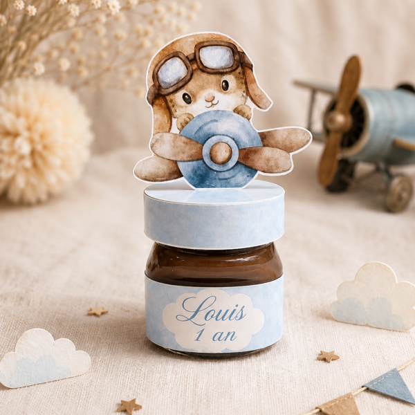 Mini Pot de Pâte à Tartiner Personnalisé – Cadeau Invité Gourmand