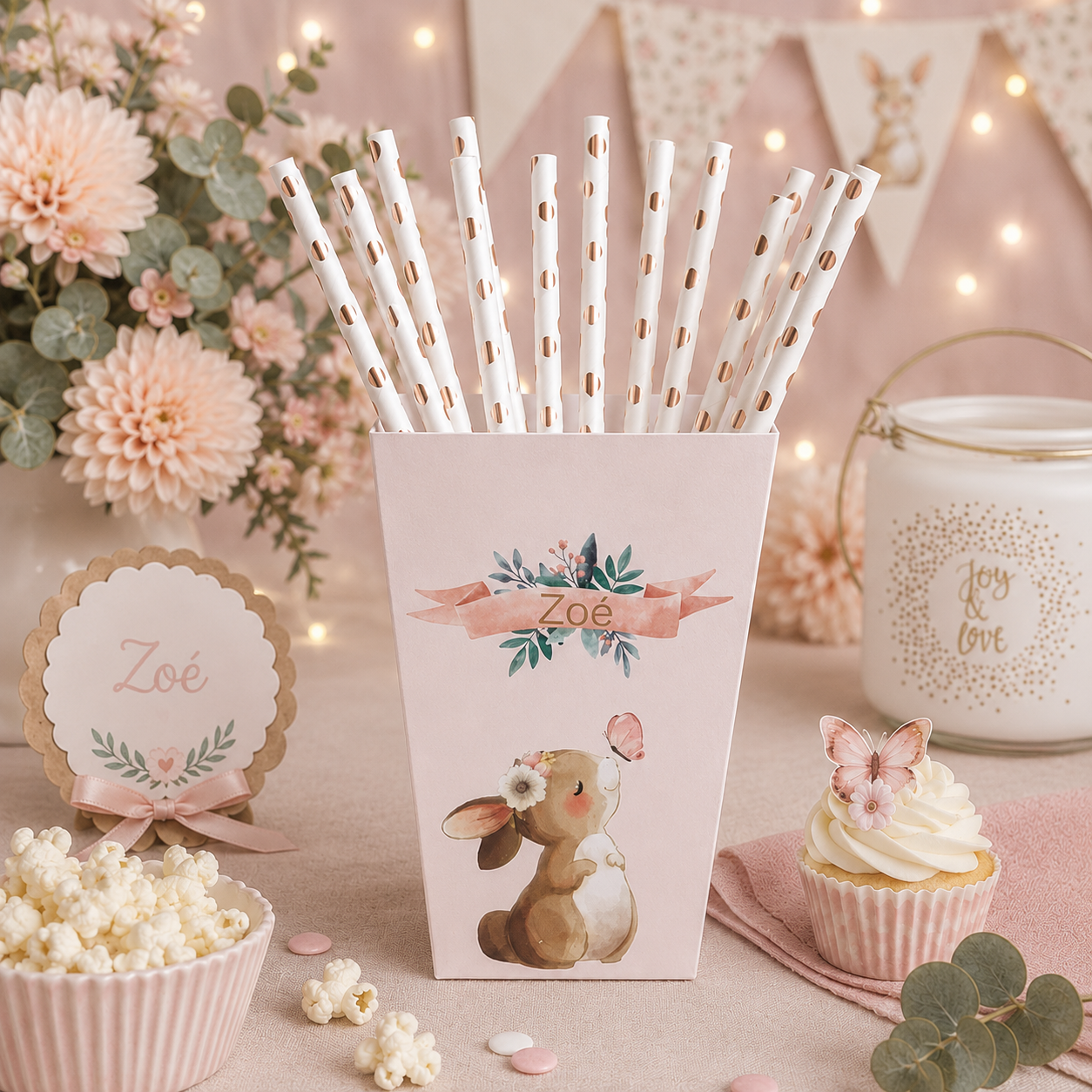 Pot à Popcorn Personnalisé – Décoration Sweet Table & Cadeau Invité – Image 4