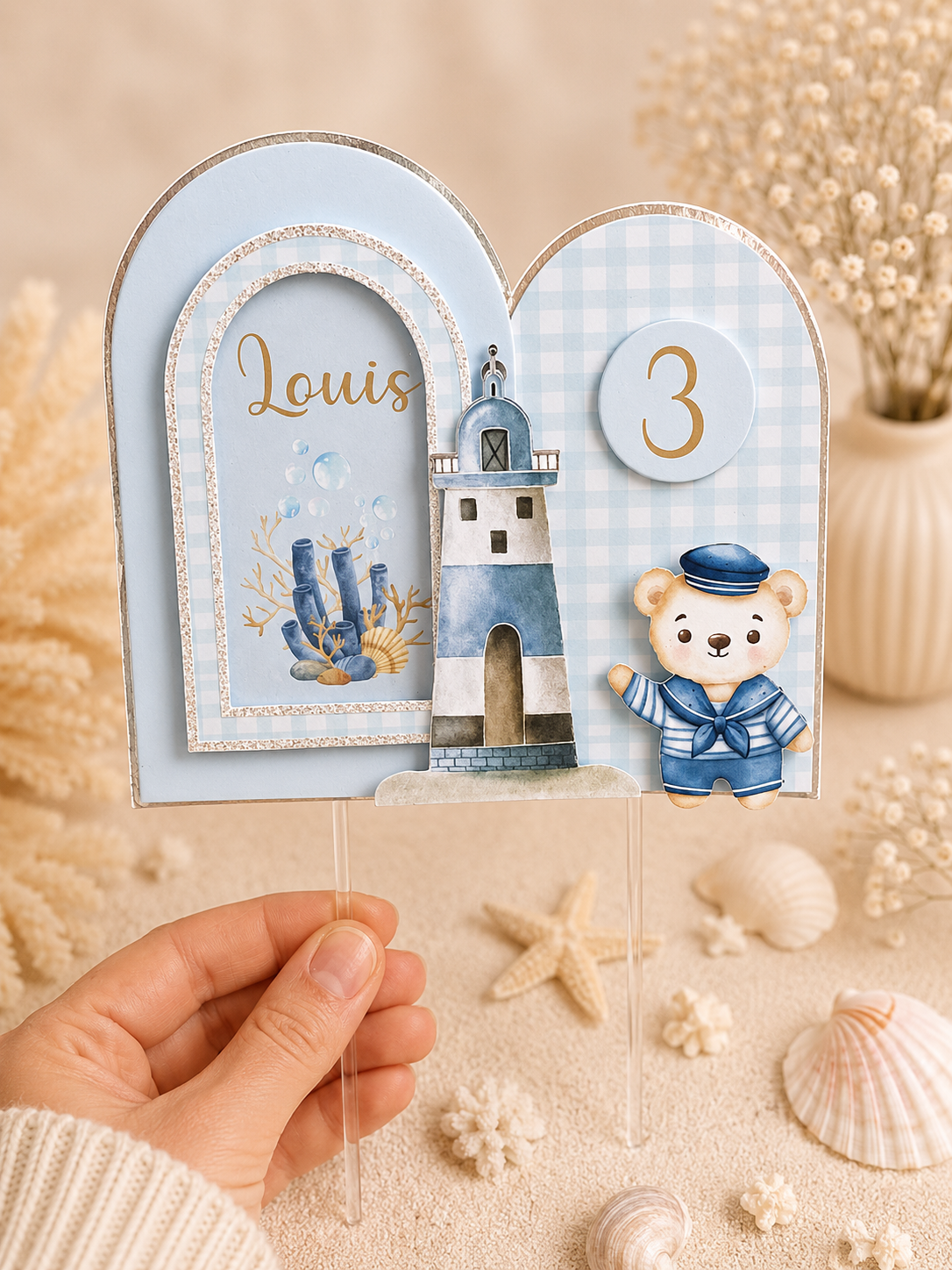 Cake Topper 3D – Décoration de Gâteau Élégante & Personnalisable – Image 2