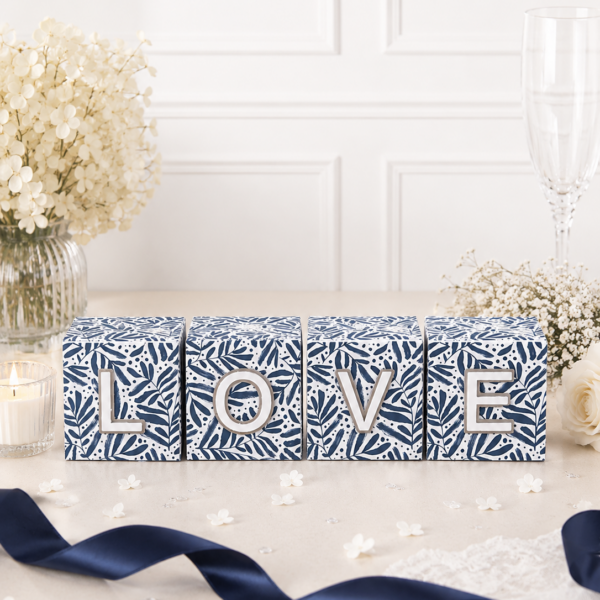 Cube Personnalisé Lettre 3D – Décoration de Table Originale & Sur Mesure