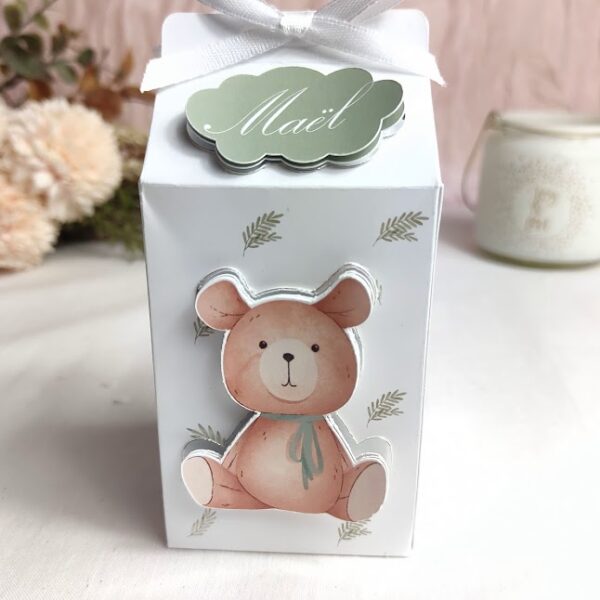 Boîte cadeau invité personnalisée (boîte de lait)