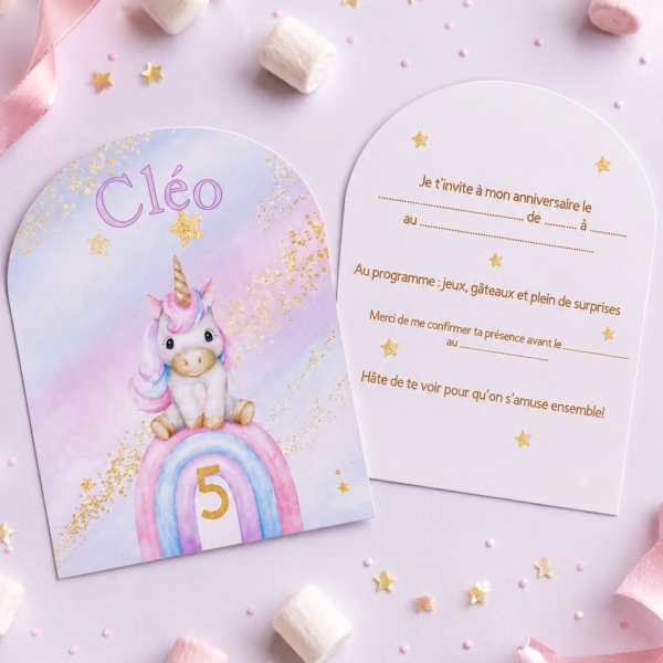 Carton d’Invitation Anniversaire à personnaliser – Création sur mesure élégante