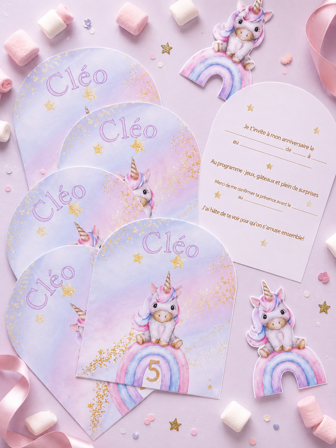 Carton d’Invitation Anniversaire à personnaliser – Création sur mesure élégante – Image 2