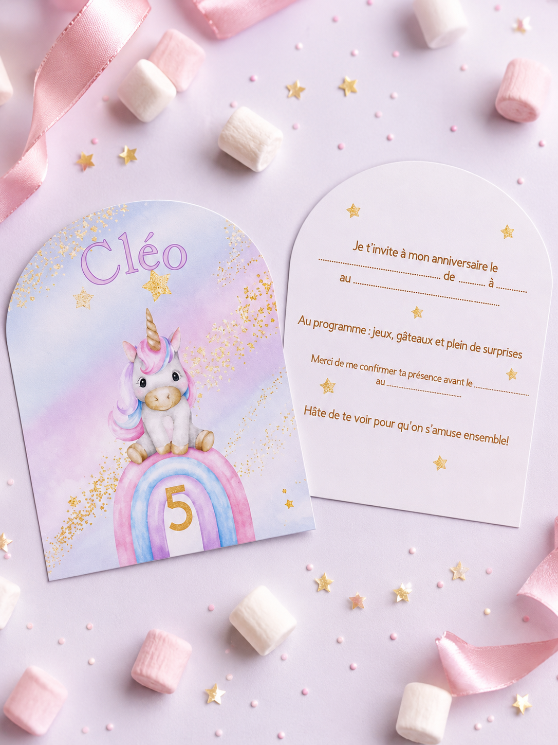 Carton d’Invitation Anniversaire à personnaliser – Création sur mesure élégante