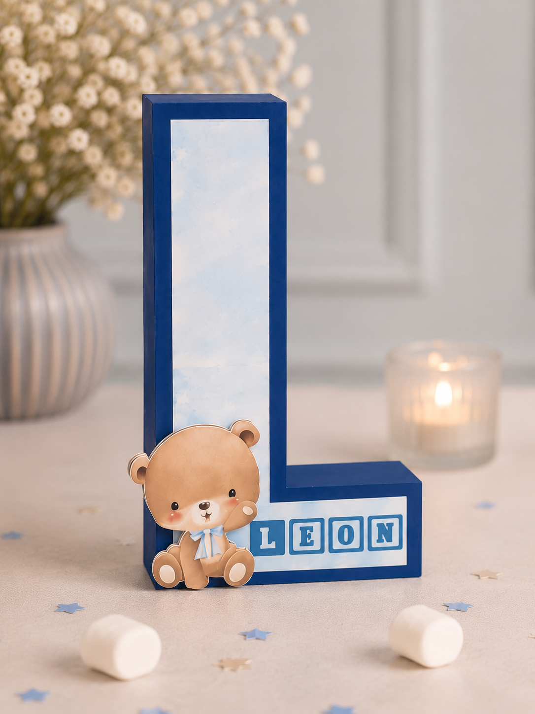 Lettre 3D Personnalisée – Décoration Prénom & Initiales pour Événement