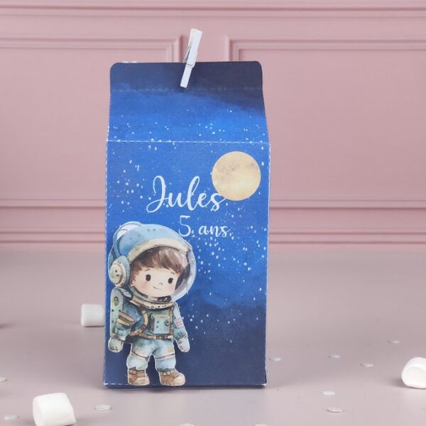 Boîte cadeau invité personnalisée 3D (boîte de lait)