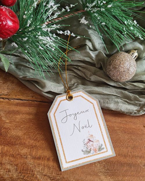 Etiquette cadeau de Noël - lot de 4 – Image 4
