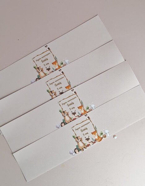 Etiquette petite bouteille d’eau (x4)