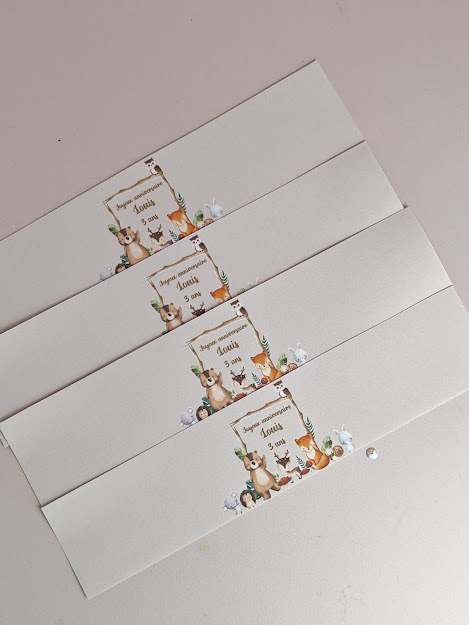 Etiquette petite bouteille d’eau (x4)