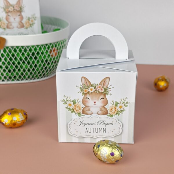 Boîte de Pâques personnalisée avec chocolats – Un petit cadeau qui fait fondre les cœurs