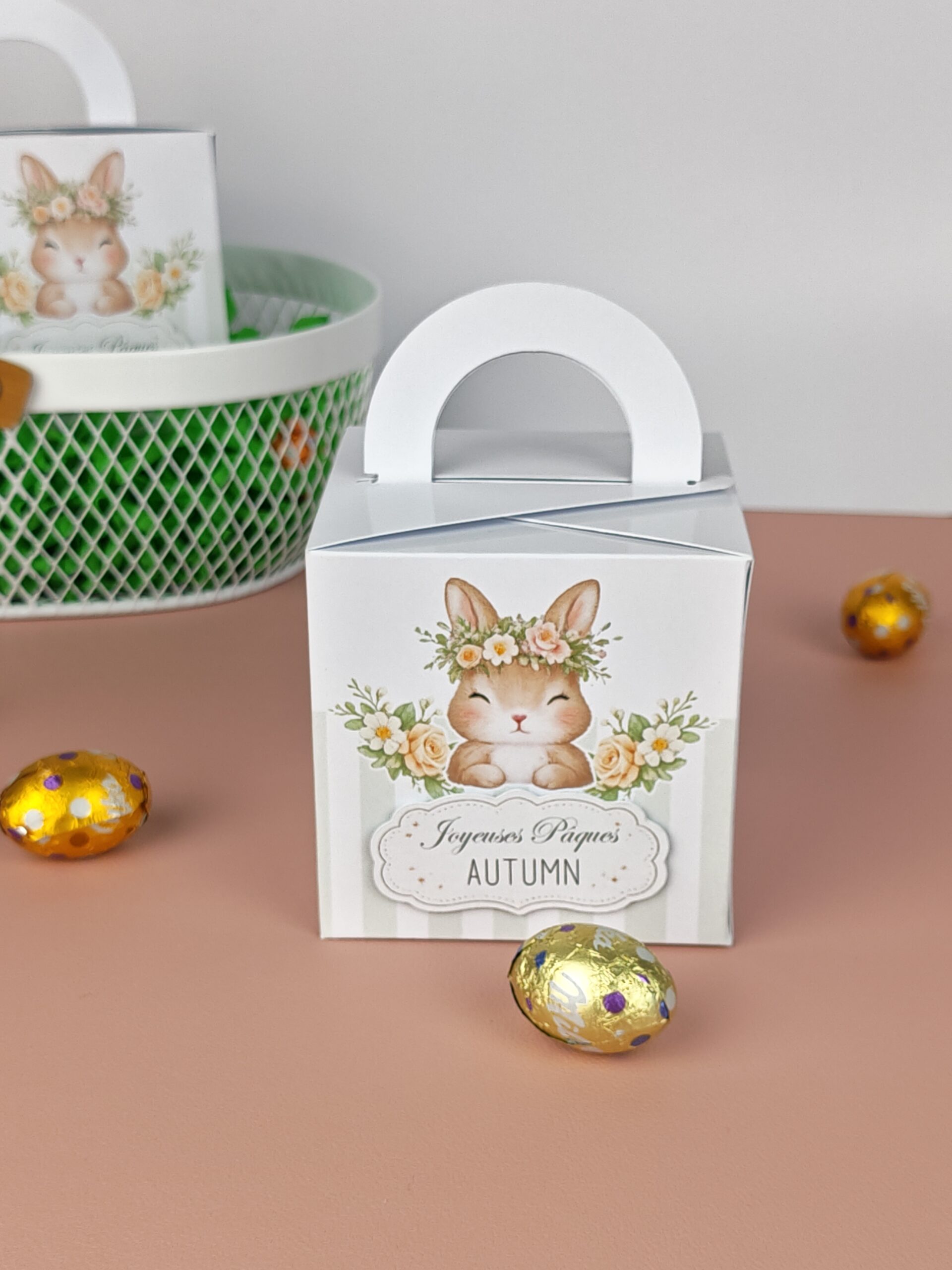 Boîte de Pâques personnalisée avec chocolats – Un petit cadeau qui fait fondre les cœurs