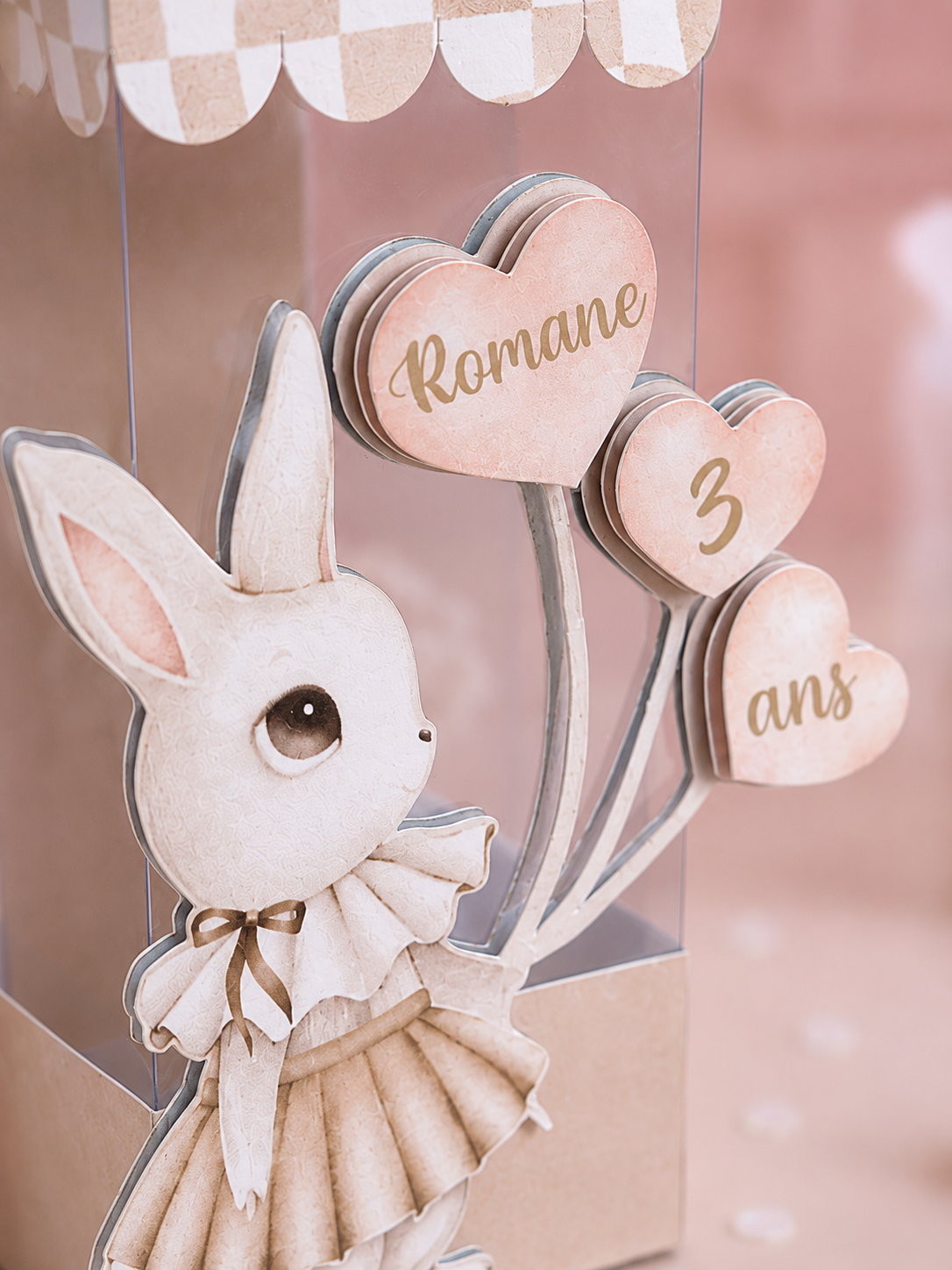 Boîte transparente 3D personnalisable – Cadeau invité mariage, baptême & anniversaire unique – Image 5