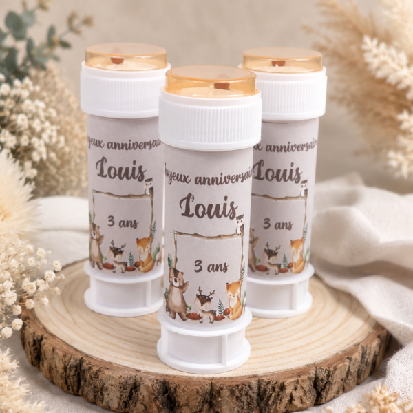 Flacon de Bulles Personnalisé – Cadeau Invité Ludique & Décoration Événementielle